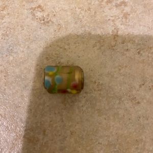 Zable clear with colored flowers all around